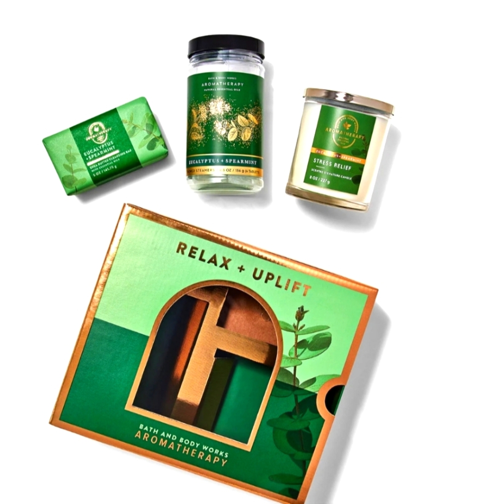 Bath and Body Works Eucalyptus Spearmint 3 Piece Gift Box Set
